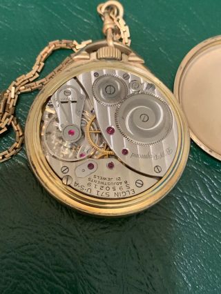 Vintage Elgin Pocket Watch W/Fob 4