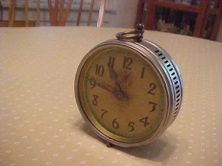 Antique 1908 Ingraham " Autocrat” Intermittant Alarm Clock / Great