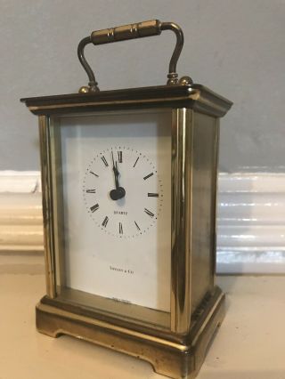 Lovely Tiffany & Co Brass Carriage Clock