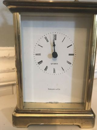 Lovely Tiffany & Co Brass Carriage clock 2