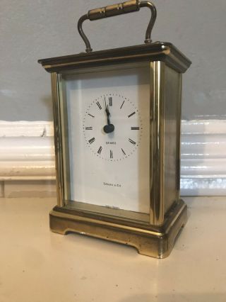 Lovely Tiffany & Co Brass Carriage clock 5