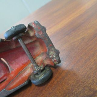 Vintage ARCADE CAST IRON CAR SEDAN w/ TRAILER HITCH 5 - 3/4 