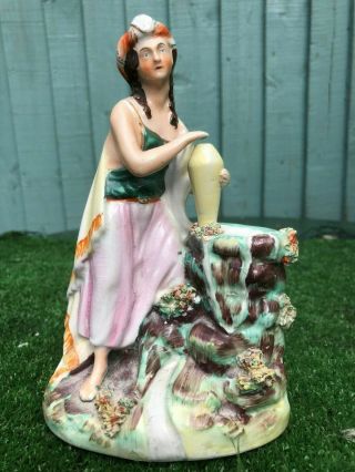 Mid 19thc Staffordshire Thomas Parr Figure Of: Rebecca At The Well C1860