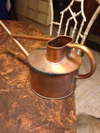 Vintage Haws Elliot Walsall Indoor Copper Watering Can W/ Brass Haws Rose