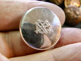 Cornelius Vanderbilt Ii Monogram 25mm Silver Livery Button Firmin C 1890