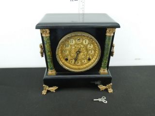 Rare Antique Sessions Clock Co.  8 Day 1/2 Hour Strike Cathedral Gong Mantle Clock