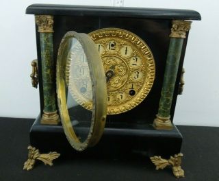 Rare Antique SESSIONS Clock Co.  8 Day 1/2 Hour Strike Cathedral Gong Mantle Clock 3