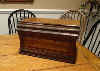 Antique 1894 Willcox & Gibbs Treadle Sewing Machine Oak Bonnet / Coffin Top