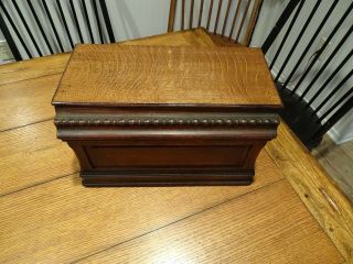 Antique 1894 Willcox & Gibbs Treadle Sewing Machine Oak Bonnet / Coffin top 5