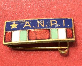 Italy Anpi National Association Of Italian Partisans / Partigiani Badge Pin Saf