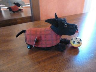 Vintage Shuco Tippy Wind - Up Dog Us Zone Germany