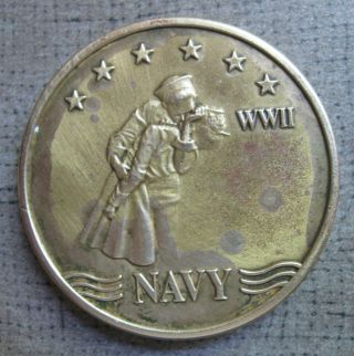 Ww Ii Us Navy Collectible Commemorative Token Coin Sailor Nurse Kiss Battleships