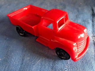 Vintage Marx Hard Plastic Freight Station/trucking Terminal Pickup Truck Red 50s