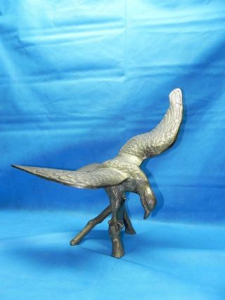 Vintage Huge Brass Bronze Eagle - Falcon Figurine Sculpture Statue 24 Inches
