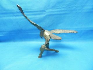 VINTAGE HUGE Brass Bronze EAGLE - FALCON Figurine Sculpture Statue 24 Inches 5