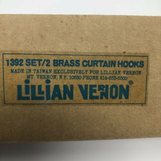 Vintage Set of (4) Solid Brass Scarab Design Curtain Tiebacks w/ Screws 6