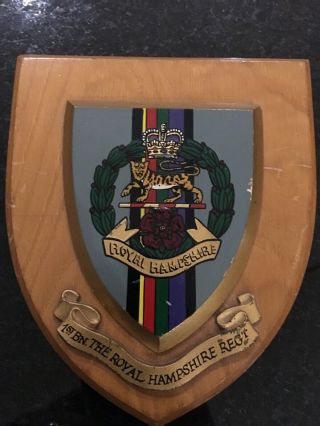 1st Battalion Royal Hampshire Regiment Plaque