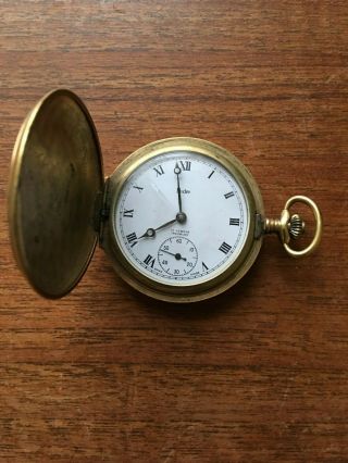 VINTAGE PEDRE 17 JEWEL INCABLOC GOLD POCKET WATCH 5