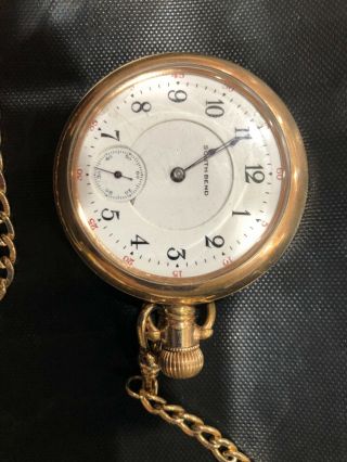 Antique Pocket Watch,  Open Faced,  14 Karat Gold,  South Bend Watch Co 1905.