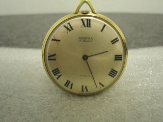 Fairfax Swiss 17j Ultra - Thin 10k Gp Vintage 14s Pocket Watch 320 - Serviced