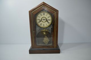 Antique Ingraham Mantle Clock With Key