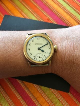 Antique American Waltham Watch Co 10k Gold Filled Case Pocket Wrist Watch