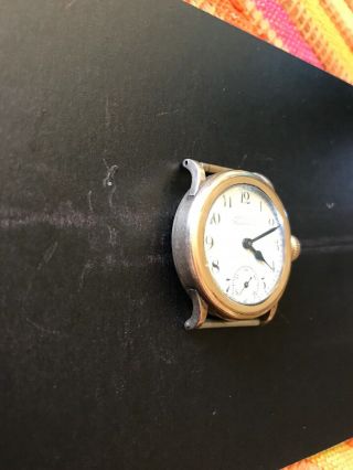 Antique American Waltham Watch Co 10k Gold Filled Case Pocket Wrist Watch 5