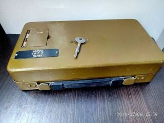 Rare Vtg Military Portable Safe Lock & Key For Documents Russian Soviet Ussr 70s