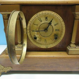 Antique SESSIONS Clock Co.  8 Day 1/2 Hour Strike Cathedral Gong Mantle Clock 6