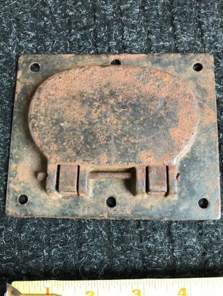 2 Antique Cast Iron Drop Handles Tool Box Trunk Pulls Reclaimed Vintage 6