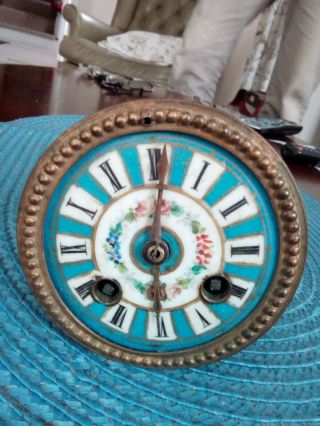 Vintage Antique 8 Day Clock Movement By M.  P & Co Possibly French (spares Or Rep)