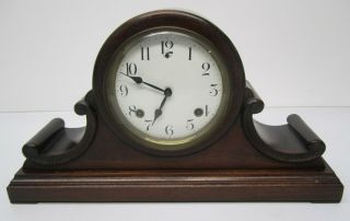 Vtg Antique Sessions 8 Day Half Hour Strike Cathedral Gong Mantle Clock