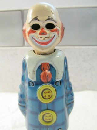 DISTLER OCCUPIED GERMAN CLOWN 1940 ' S TIN LITHO WIND UP TOY - 2