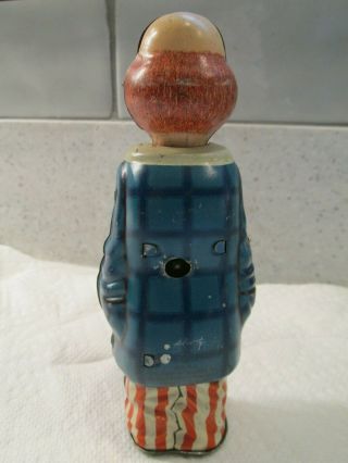 DISTLER OCCUPIED GERMAN CLOWN 1940 ' S TIN LITHO WIND UP TOY - 3