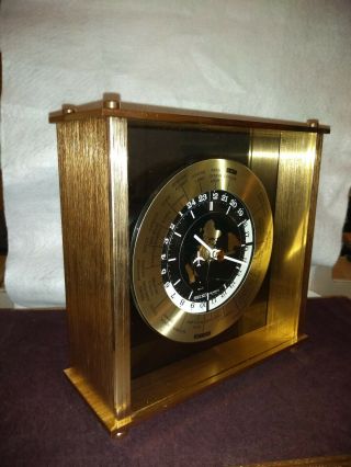 Seiko World Time Clock,  brass,  1950.  FLAWLESS.  RUNS PERFECTLY. 2