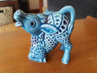 Oriental Chinese Dragon/fu Dog Style Blue Donkey Figurine Ornament