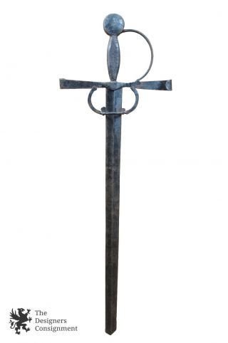 Vintage Witco Iron Sword Mid Century Home Decor Wall Art Hanging Knights Weapon