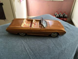 Vintage 1960s Tin Friction Ford Thunderbird Bandai,  Japan