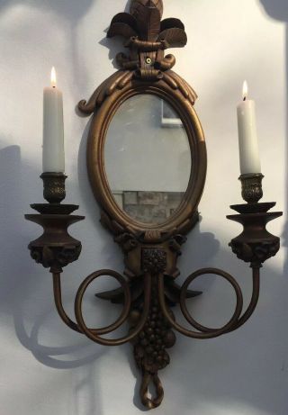 Large Vintage French Wall Sconce Wall Light For Candles