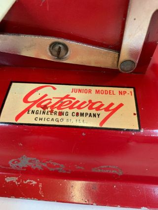 1950 ' s Gateway Junior NP 1 Sewing Machine Toy Hand Cranked Chicago ILL USA 2