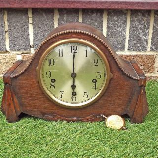 Art Deco Westminster Chime Clock - 8 Day Functioning Needing Attention - Chimes