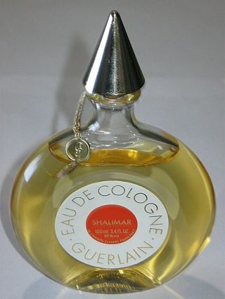 Vintage Guerlain Shalimar Perfume Bottle - Cologne 3 Oz - Open - Full 1983