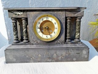 Victorian Slate & Marble Mantle Clock Case Order Clock