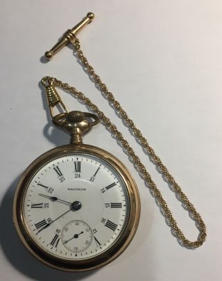 1883 Antique Waltham Pocket Watch Circa 1903 17 Jewels 20 Years Warranted Case