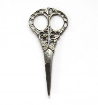 Terzano Antique Sewing Scissors Cut Steel 4 "