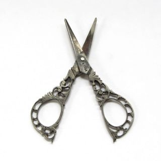 Terzano Antique Sewing Scissors Cut Steel 4 