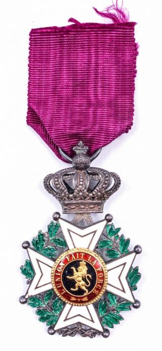 Belgium Knight Of The Order Of Leopold Civil Unilingual Version Wolfers