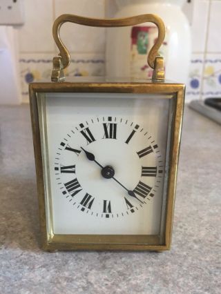 Miniature French Carriage Clock But Needs Attention