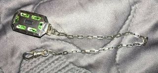 Vintage Art Deco Sterling Silver Belt Loop Pocket Watch Fob Chain Unique