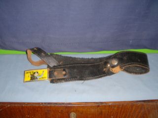 Vintage Rin - Tin - Tin And Rusty 34 " Leather Belt With Belt Buckle (1950s? - 60s?)